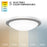WAC Dew 1Lt LED Flush Mount/5CCT Selectable, White/White