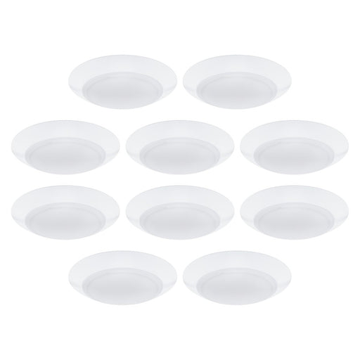 WAC Disc 1Lt LED Flush Mount/5CCT/Pack of 10, White/White - FM-306-9CS-WT-10