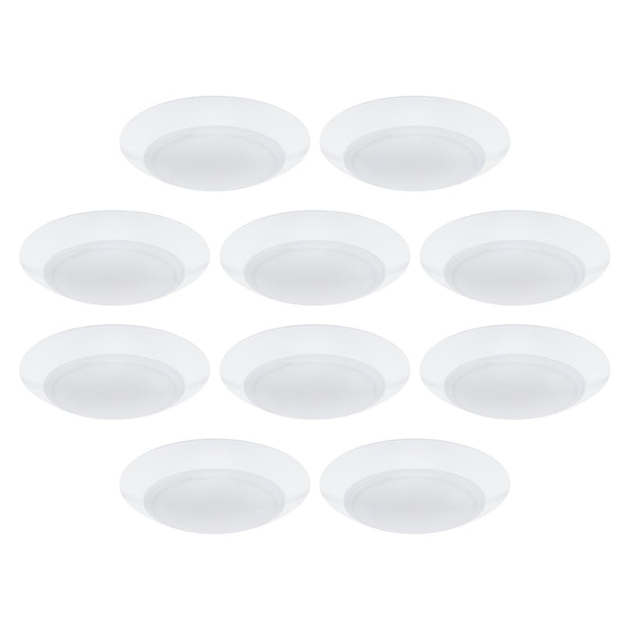 WAC Disc 1Lt LED Flush Mount/5CCT/Pack of 10, White/White - FM-306-9CS-WT-10