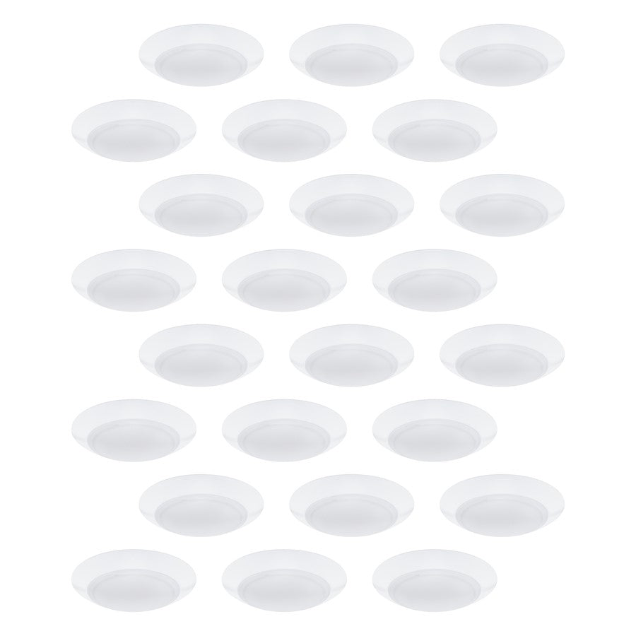 WAC Disc 1Lt LED Flush Mount/5CCT/Pack of 24, White/White - FM-306-9CS-WT-24