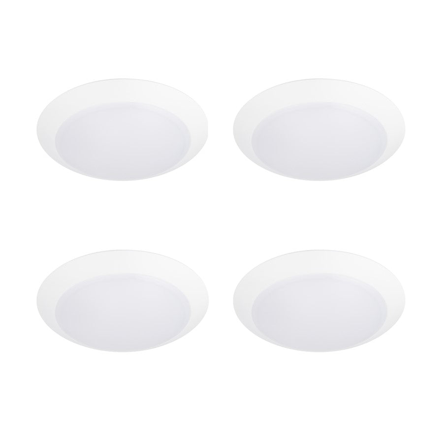 WAC Disc 1Lt 9" LED Flush Mount (Pack of 4), White/White - FM-309-9CSJB-WT-4