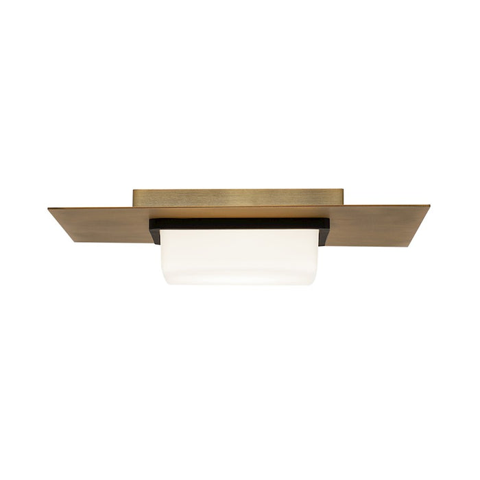 dweLED Double Decker 14" LED Flush Mount 2700K, Black Brass