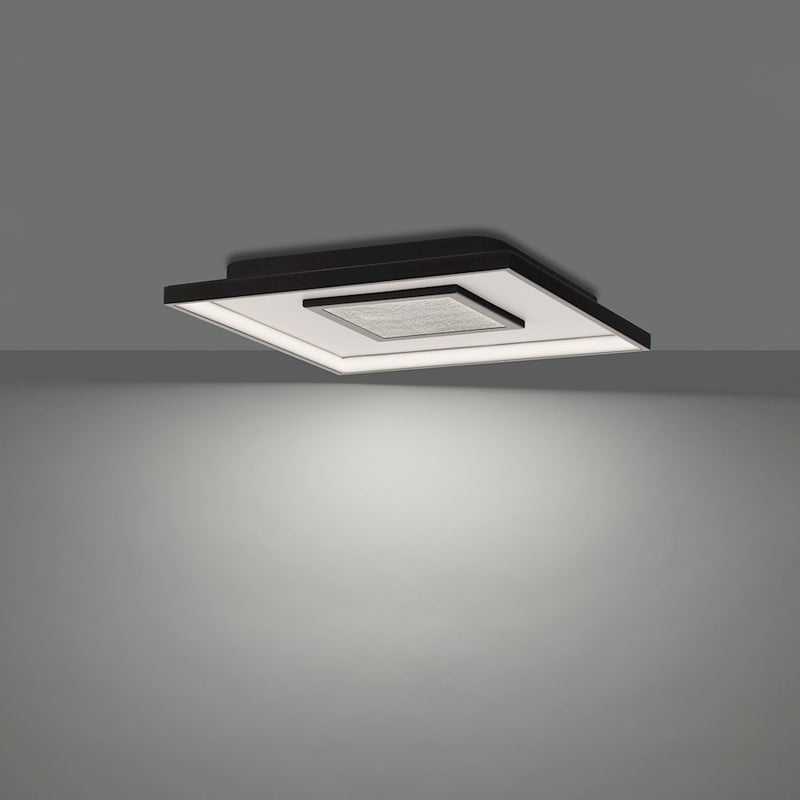 dweLED Pinpoint 16" LED Flush Mount 3000K, Black