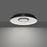 dweLED Pinpoint 16" LED Modern Flush Mount 2700K, Black