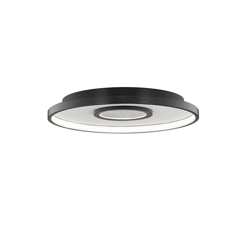 dweLED Pinpoint 16" LED Modern Flush Mount 3500K, Black