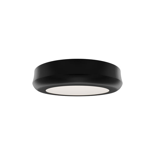 dweLED Parthenon 1 Light 5" Flush Mount/2700K, Black/White - FM-37505-27-BK