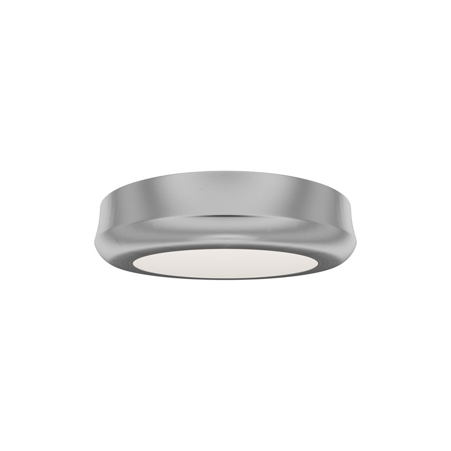 dweLED Parthenon 1Lt 5" Flush Mount/3000K, Brushed Nickel/White - FM-37505-30-BN