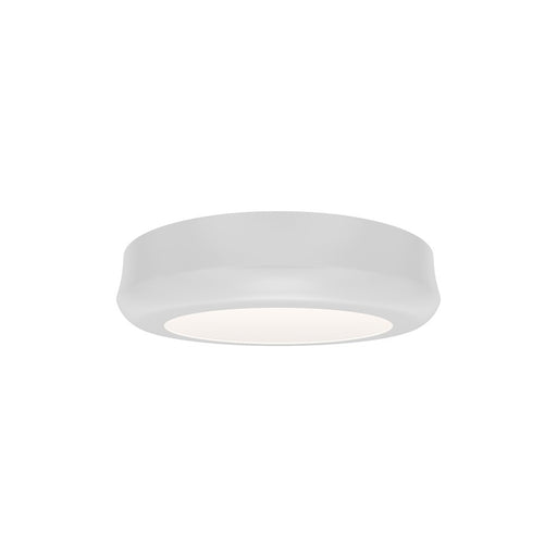dweLED Parthenon 1 Light 5" Flush Mount/3000K, White/White - FM-37505-30-WT