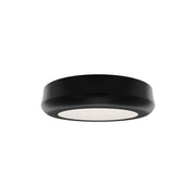 dweLED Parthenon 1 Light 5" Flush Mount/3500K, Black/White - FM-37505-35-BK