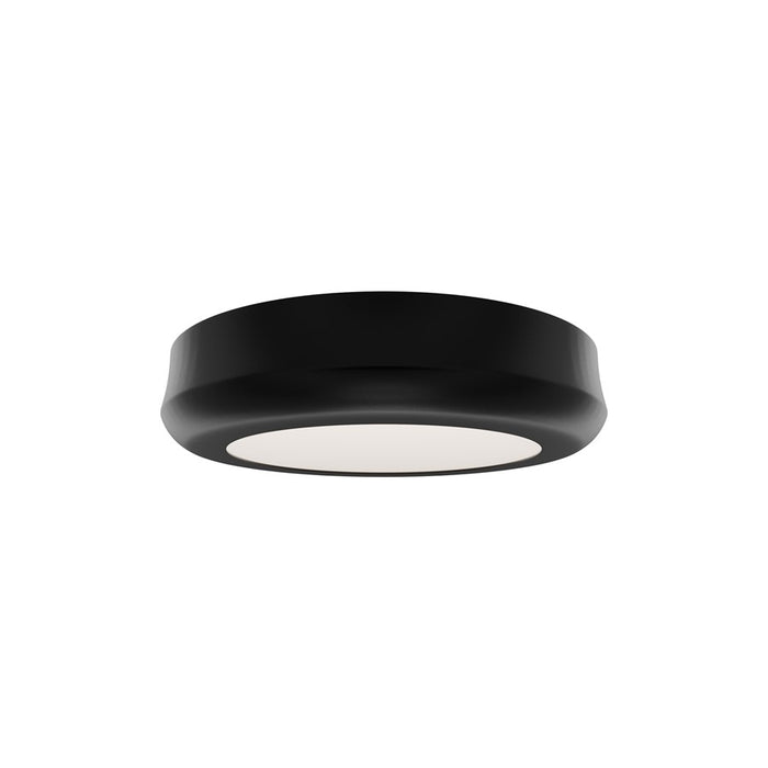 dweLED Parthenon 1 Light 5" Flush Mount/3500K, Black/White - FM-37505-35-BK
