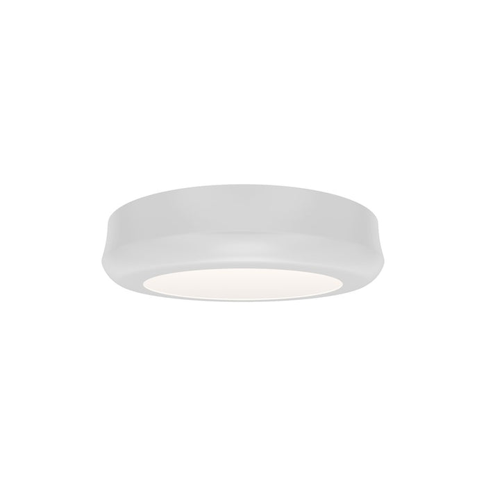 dweLED Parthenon 1 Light 5" Flush Mount/4000K, White/White - FM-37505-40-WT