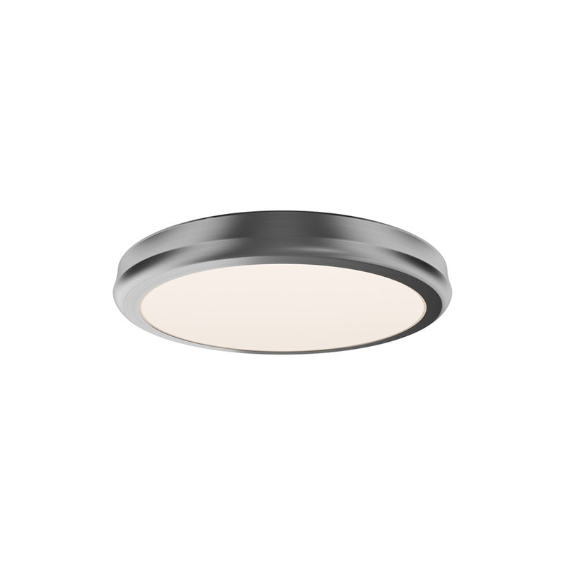 dweLED Parthenon 1Lt 10" Flush Mount/2700K, Nickel/White - FM-37510-27-BN