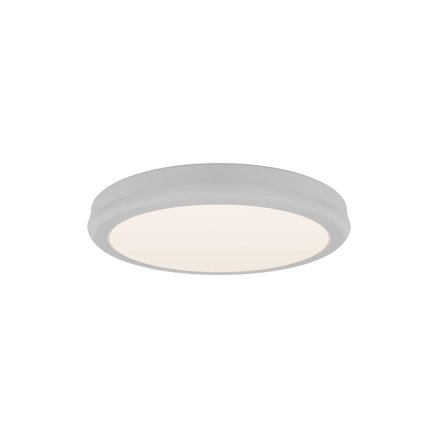 dweLED Parthenon 1 Light 10" Flush Mount/2700K, White/White - FM-37510-27-WT