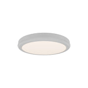 dweLED Parthenon 1 Light 10" Flush Mount/3000K, White/White - FM-37510-30-WT
