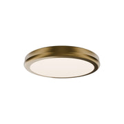 dweLED Parthenon 1Lt 10" Flush Mount/3500K, Brass/White - FM-37510-35-AB