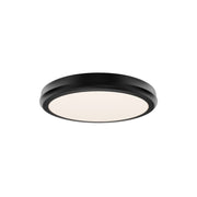 dweLED Parthenon 1 Light 10" Flush Mount/3500K, Black/White - FM-37510-35-BK