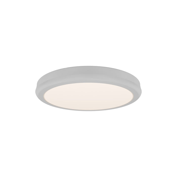 dweLED Parthenon 1 Light 10" Flush Mount/3500K, White/White - FM-37510-35-WT