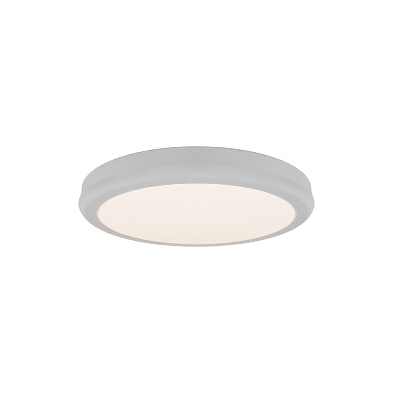 dweLED Parthenon 1 Light 10" Flush Mount/4000K, White/White - FM-37510-40-WT