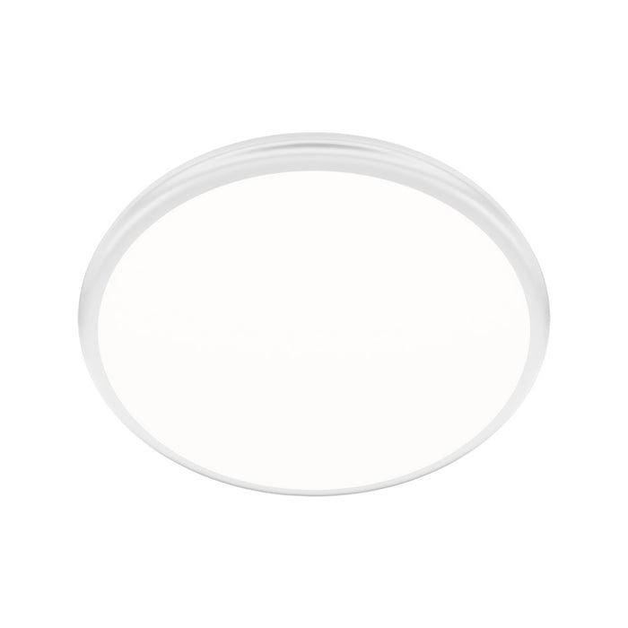 dweLED Parthenon 1 Light 15" Flush Mount/2700K, White/White - FM-37515-27-WT