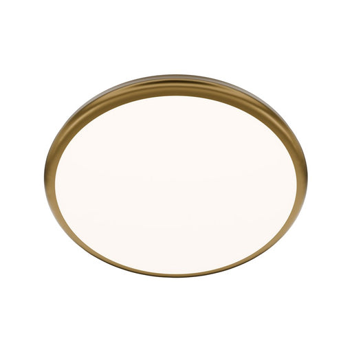 dweLED Parthenon 1Lt 15" Flush Mount/3000K, Brass/White - FM-37515-30-AB