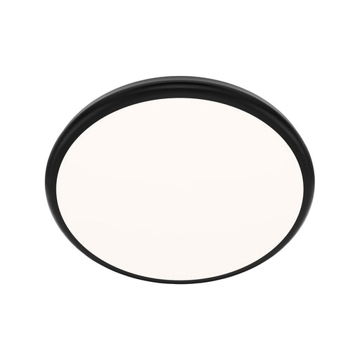 dweLED Parthenon 1 Light 15" Flush Mount/3000K, Black/White - FM-37515-30-BK