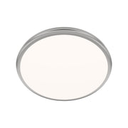 dweLED Parthenon 1Lt 15" Flush Mount/3000K, Nickel/White - FM-37515-30-BN
