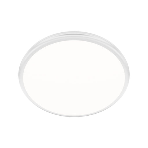 dweLED Parthenon 1 Light 15" Flush Mount/3000K, White/White - FM-37515-30-WT