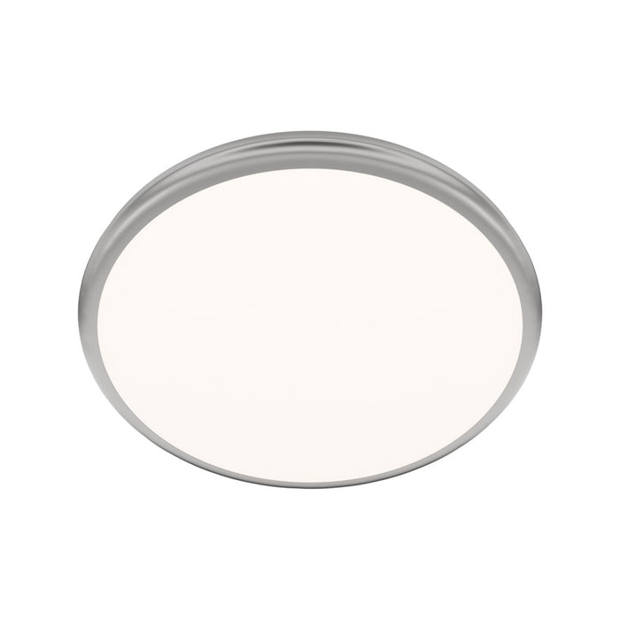 dweLED Parthenon 1Lt 15" Flush Mount/3500K, Nickel/White - FM-37515-35-BN