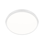 dweLED Parthenon 1 Light 15" Flush Mount/3500K, White/White - FM-37515-35-WT