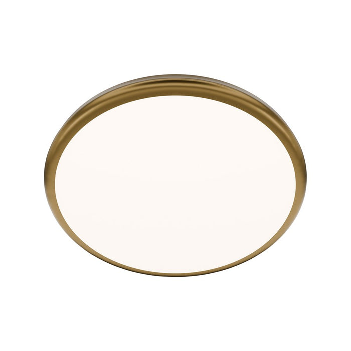 dweLED Parthenon 1Lt 15" Flush Mount/4000K, Brass/White - FM-37515-40-AB