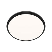 dweLED Parthenon 1 Light 15" Flush Mount/4000K, Black/White - FM-37515-40-BK