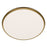 dweLED Parthenon 1Lt 22" Flush Mount/2700K, Brass/White - FM-37522-27-AB