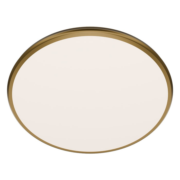 dweLED Parthenon 1Lt 22" Flush Mount/2700K, Brass/White - FM-37522-27-AB