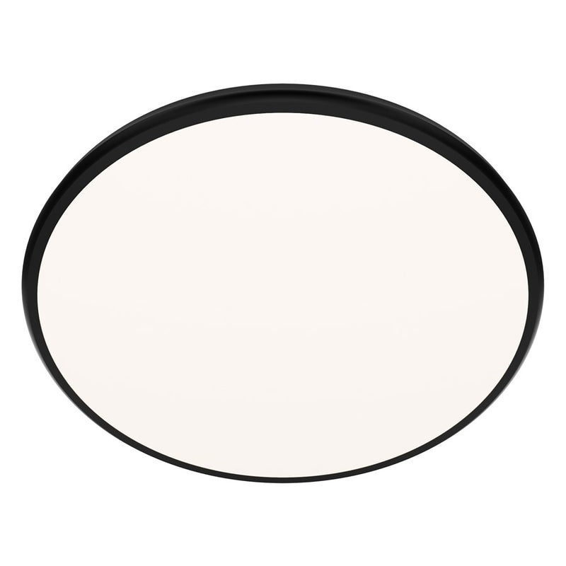 dweLED Parthenon 1 Light 22" Flush Mount/2700K, Black/White - FM-37522-27-BK