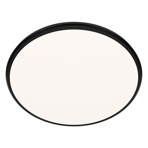 dweLED Parthenon 1 Light 22" Flush Mount/2700K, Black/White - FM-37522-27-BK