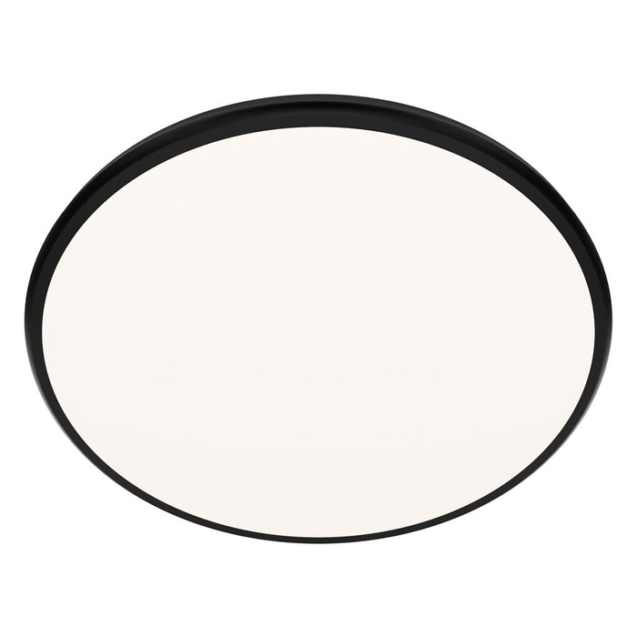 dweLED Parthenon 1 Light 22" Flush Mount/2700K, Black/White - FM-37522-27-BK