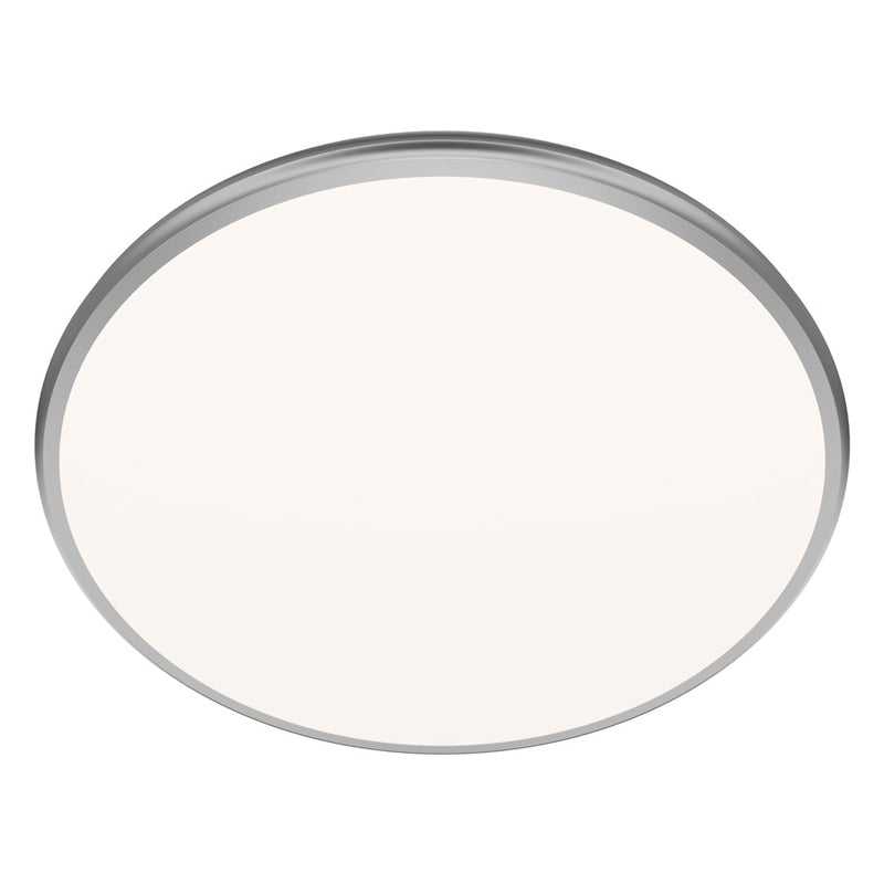 dweLED Parthenon 1Lt 22" Flush Mount/2700K, Nickel/White - FM-37522-27-BN