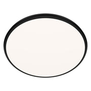 dweLED Parthenon 1 Light 22" Flush Mount/3000K, Black/White - FM-37522-30-BK