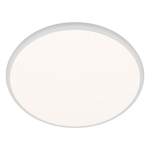 dweLED Parthenon 1 Light 22" Flush Mount/3000K, White/White - FM-37522-30-WT