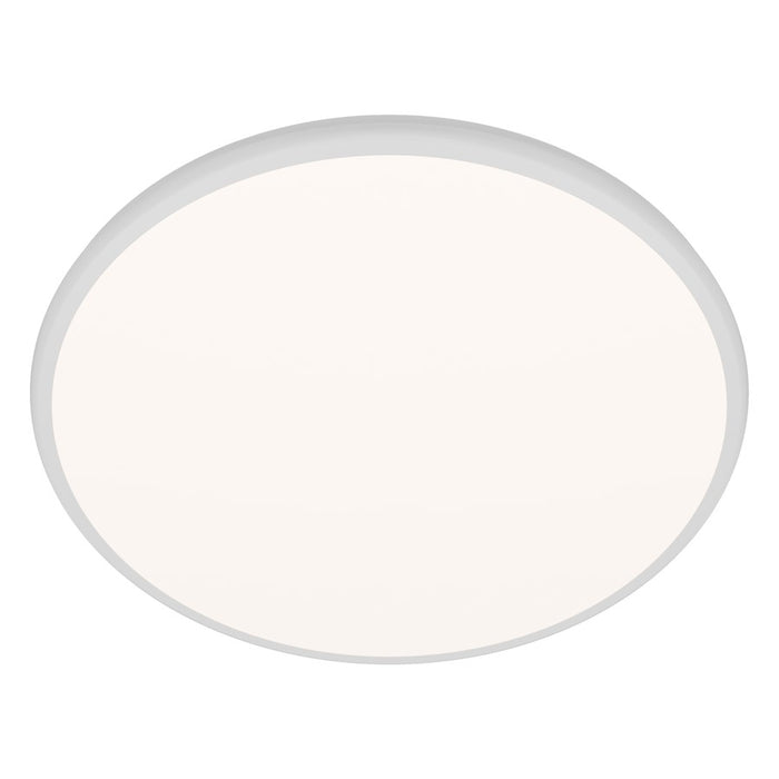 dweLED Parthenon 1 Light 22" Flush Mount/3000K, White/White - FM-37522-30-WT