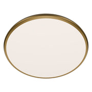 dweLED Parthenon 1Lt 22" Flush Mount/3500K, Brass/White - FM-37522-35-AB