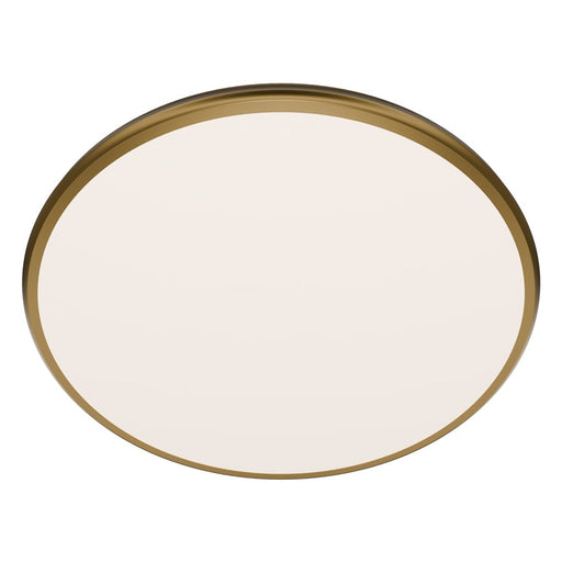 dweLED Parthenon 1Lt 22" Flush Mount/3500K, Brass/White - FM-37522-35-AB