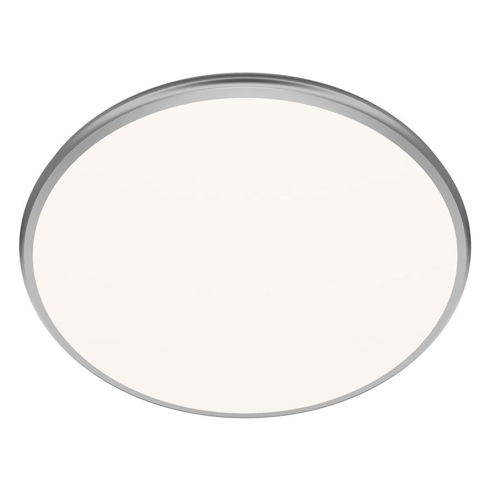 dweLED Parthenon 1Lt 22" Flush Mount/3500K, Nickel/White - FM-37522-35-BN