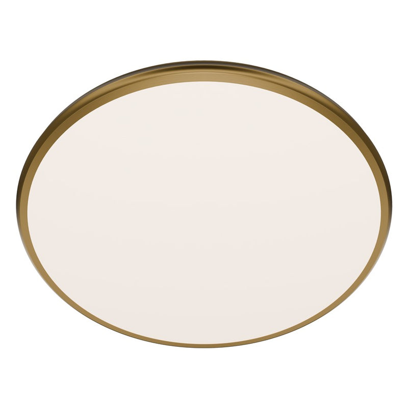 dweLED Parthenon 1Lt 22" Flush Mount/4000K, Brass/White - FM-37522-40-AB