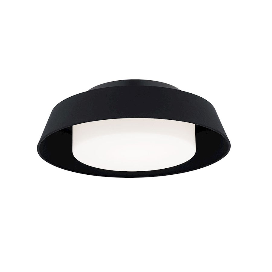 dweLED Chapeau 16" LED Flush Mount 2700K, Black - FM-49416-27-BK