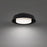 dweLED Chapeau 16" LED Flush Mount 2700K, Black