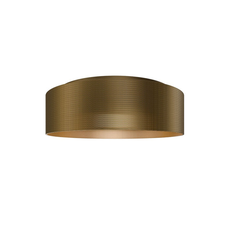 dweLED Grille 1 Light 12" Flush Mount/2700K, Aged Brass/Frosted - FM-57512-27-AB