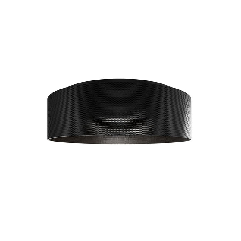 dweLED Grille 1 Light 12" Flush Mount/2700K, Black/Frosted - FM-57512-27-BK