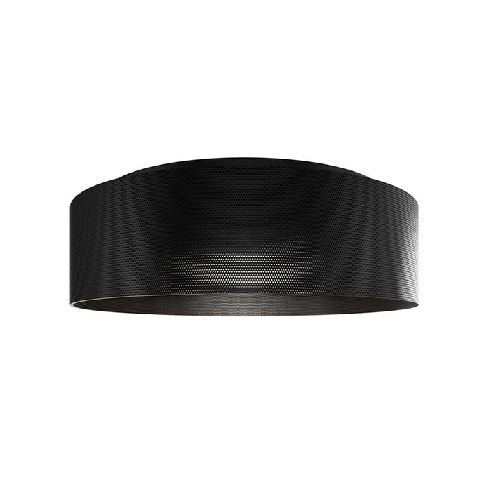 dweLED Grille 1 Light 18" Flush Mount/2700K, Black/Frosted - FM-57518-27-BK