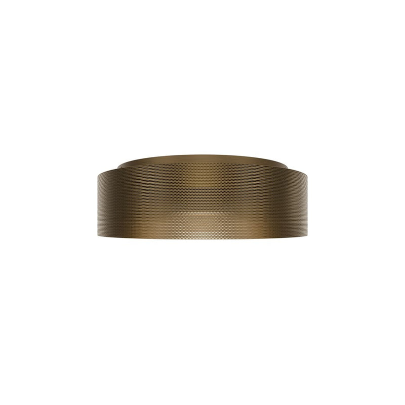 dweLED Grille 1 Light 18" Flush Mount/3500K, Aged Brass/Frosted
